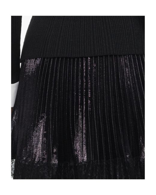Self-Portrait Black Long-Sleeved Dress