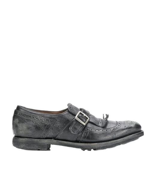 Church's Gray Shanghai Brogue Monk Shoes
