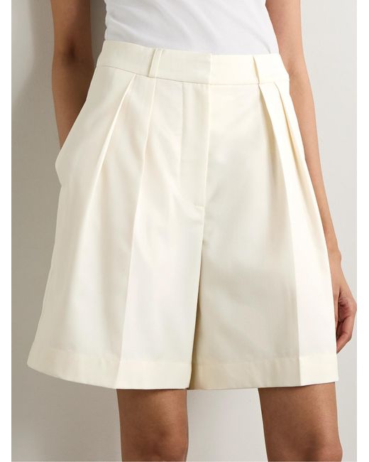 Rohe Natural Pleated Shorts