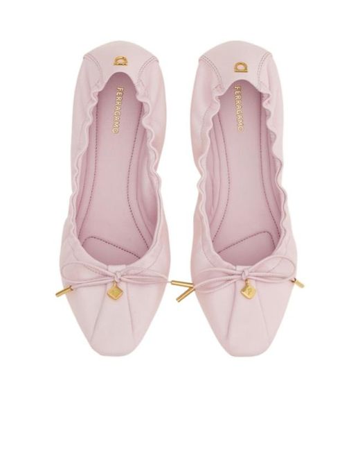 Ferragamo Pink Elasticated Ballet Flat