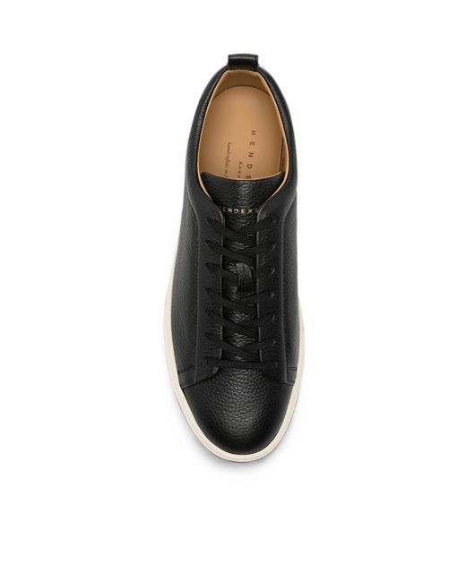 Henderson Black Lace-Up Low-Top Sneakers for men