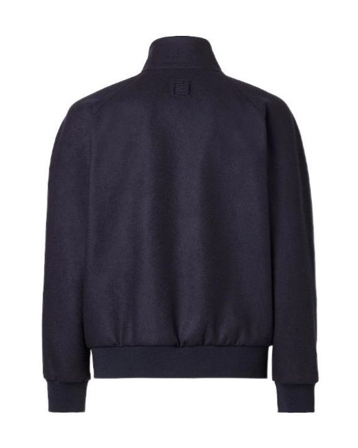 Fendi Blue Cashmere Bomber for men