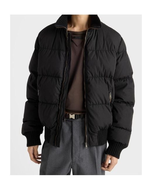 Prada Black Quilted Zipped Jacket for men
