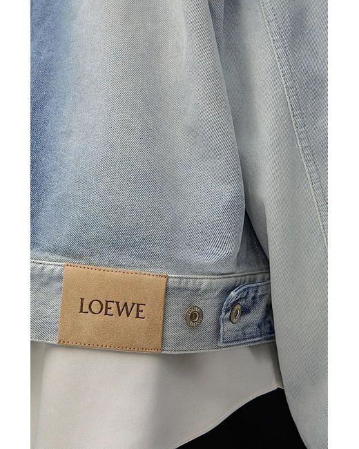 Loewe Blue Two-Toned Button-Up Jacket for men