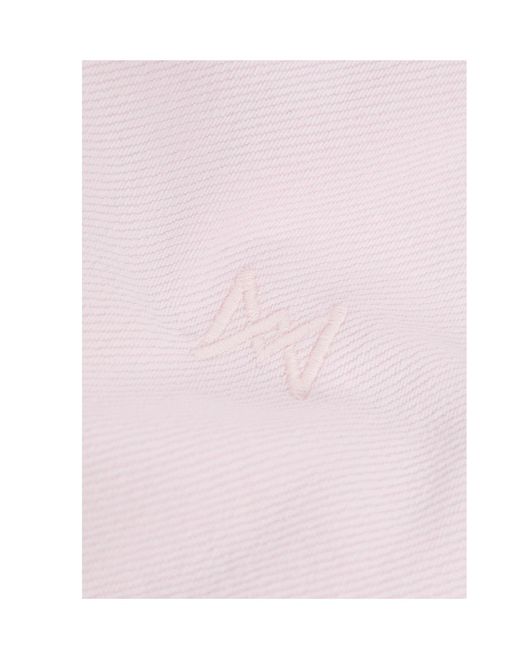 Agolde Pink Solid-Colour Denim Shirt