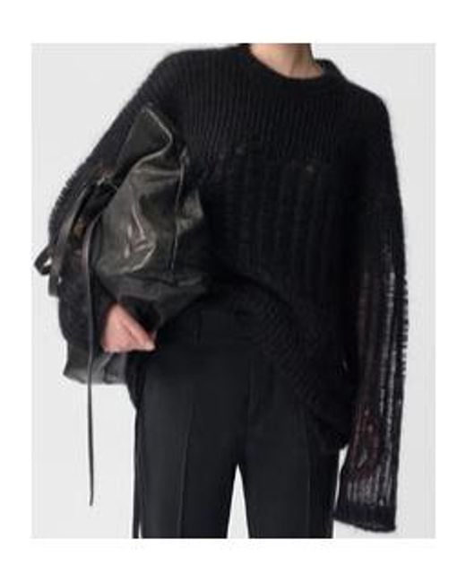 Ann Demeulemeester Black Rigmor Oversized Jumper