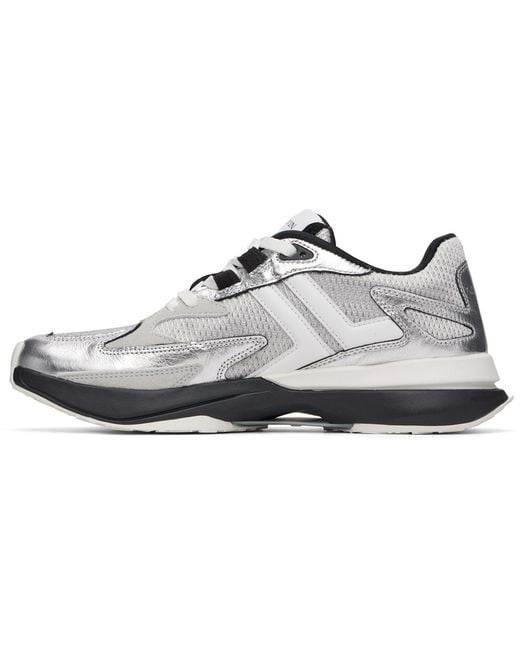 Lanvin White Metallic-Panelled Sneakers for men