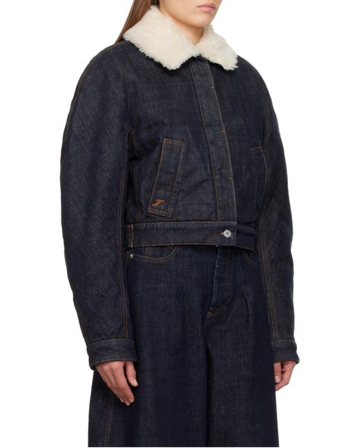 Jacquemus Blue Cropped Denim Jacket