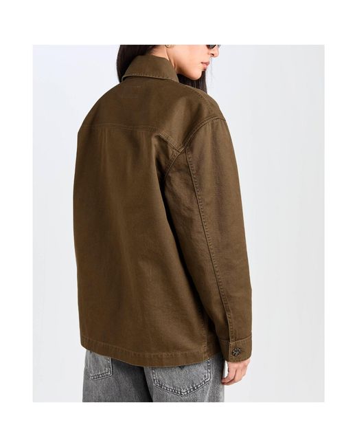 Saint Laurent Green Solid Color Casual Jacket
