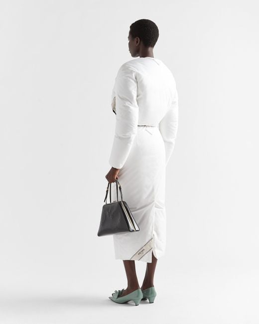 Prada White Cotton Down Jacket