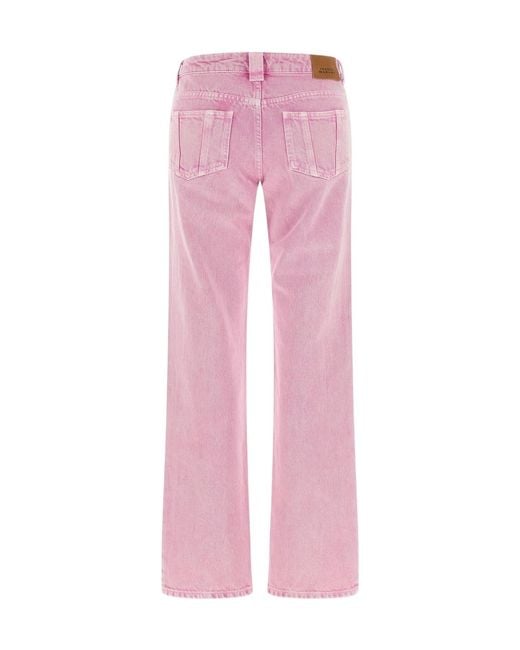 Isabel Marant Pink Isabel Marant Étoile Jaylis Straight Leg Jeans