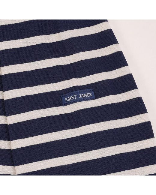 Saint James Blue Long-Sleeve T-Shirt for men