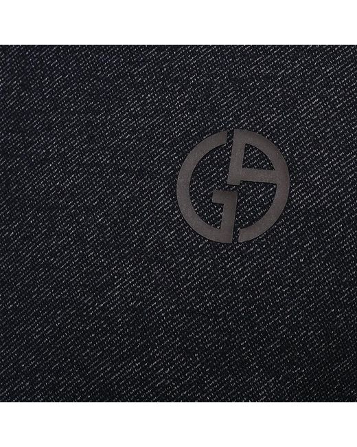 Giorgio Armani Blue Vertical Collar Cardigan for men