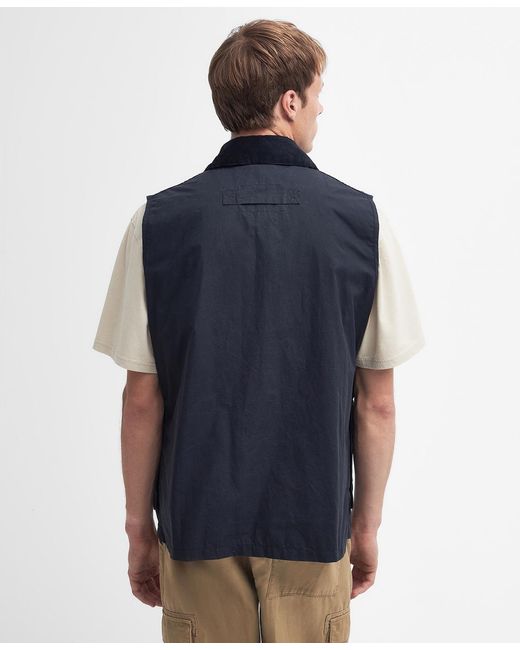 Barbour Blue Sleeveless Vest for men