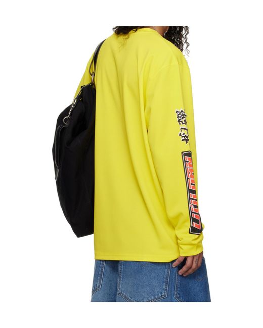 Lu'u Dan Yellow Oversized Long-Sleeved T-Shirt for men