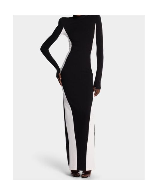 DSquared² Black Long-Sleeve Maxi Dress