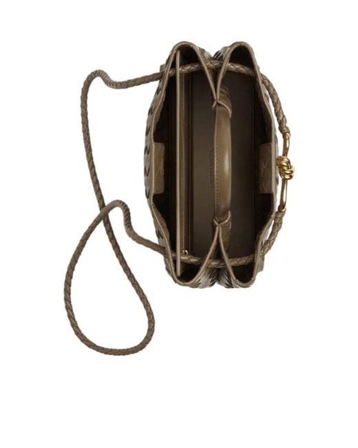 Bottega Veneta Brown Andiamo Small Intrecciato Leather Tote