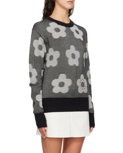KENZO Gray Flower Spot Jumper