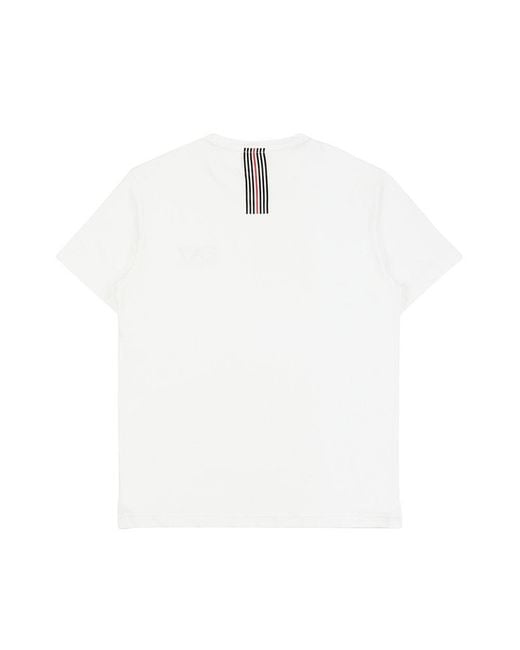EA7 White Logo T-Shirt With Round Neck for men