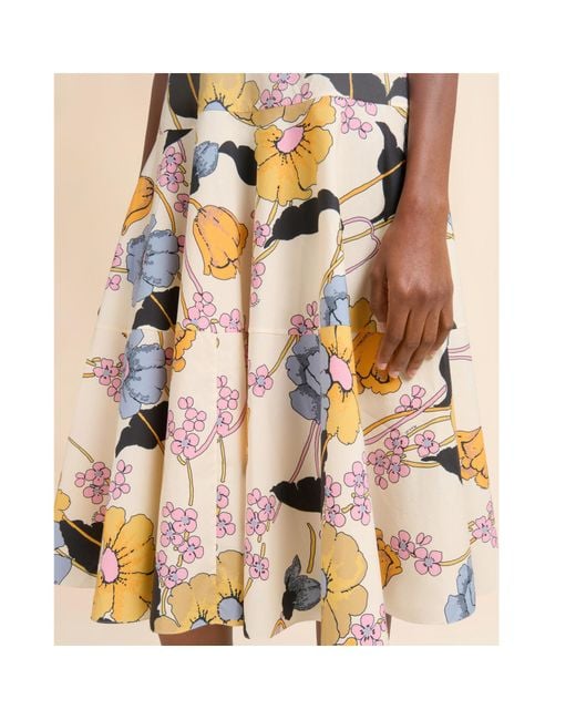 Marni Metallic Melodia Print Poplin Midi Dress