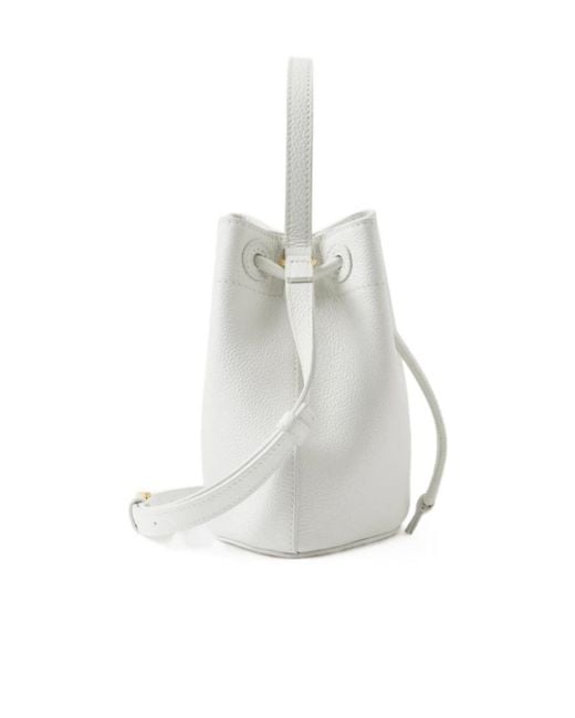 Burberry White Mini Tb Bucket Bag