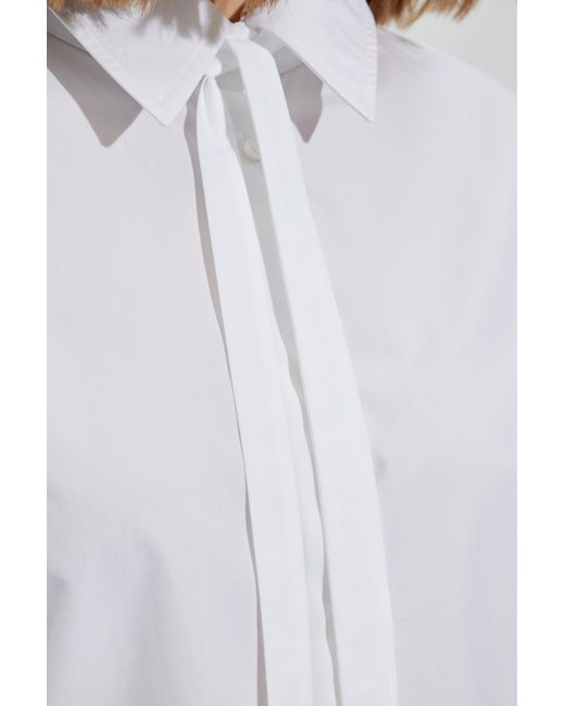 Fabiana Filippi White Long Sleeved Tied-Fasten Shirt