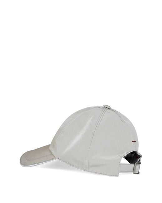 Brunello Cucinelli Gray Logo Embroidered Baseball Cap for men