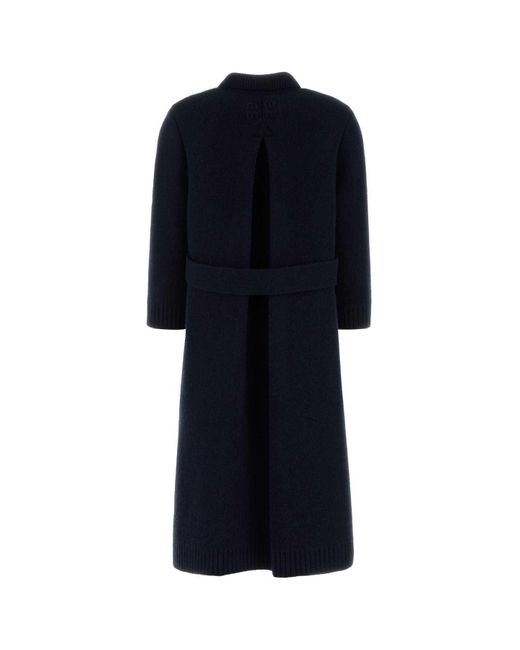 Miu Miu Blue Double Breasted Coat