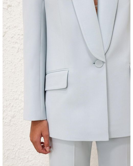 Zimmermann Blue Lapel Long-Sleeved Suit Jacket
