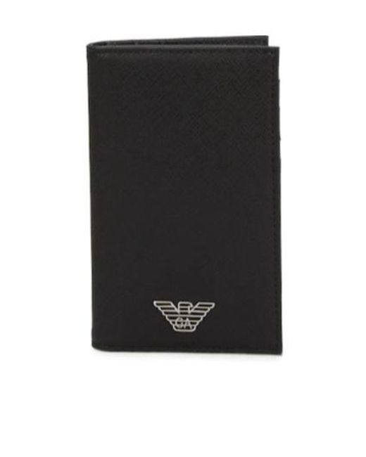 Emporio Armani Black Bifold Wallet for men