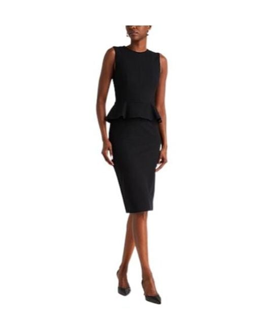 Max Mara Black Midi Dress Polyamide, Cotton, Elastane