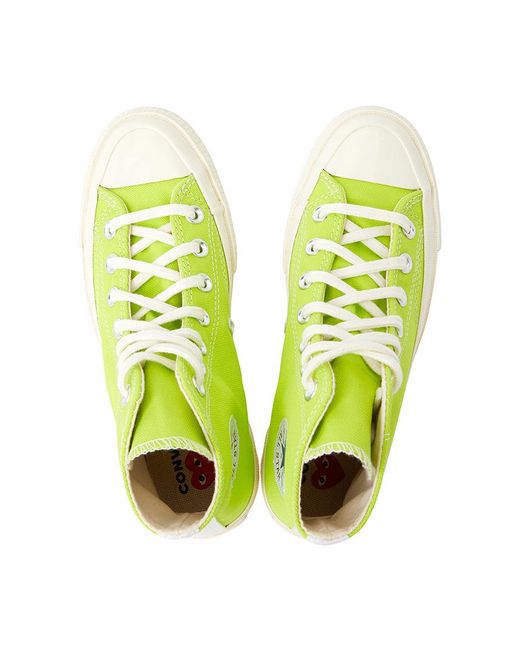 Comme des Garçons Yellow Round Toe Sneakers for men
