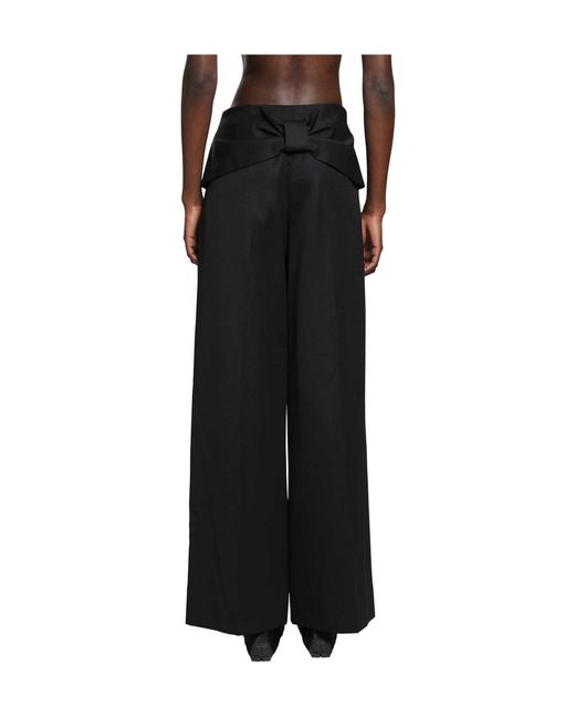 Simone Rocha Black Wide-Leg Casual Pants