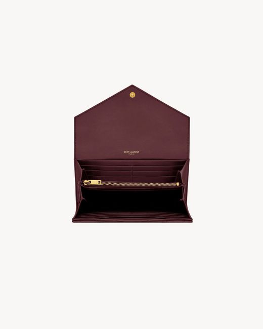 Saint Laurent Purple Large Flip Wallet