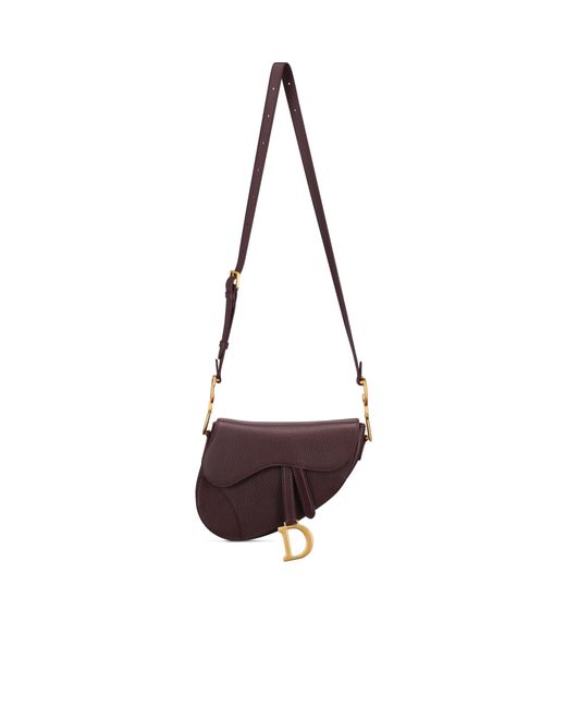 Dior Purple Medium Soft Saddle Bag With Strap