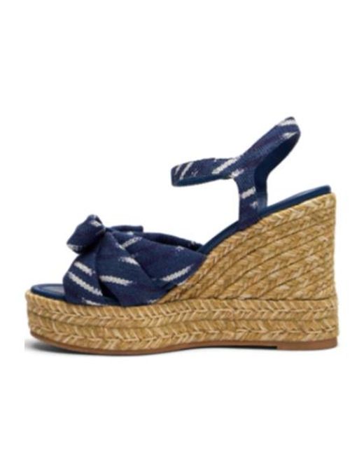 Stuart Weitzman Blue Sofia 80Mm Wedge Espadrilles