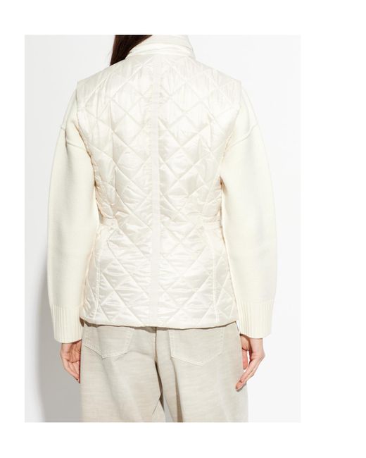 MICHAEL Michael Kors White Quilted Tie-Waist Gilet