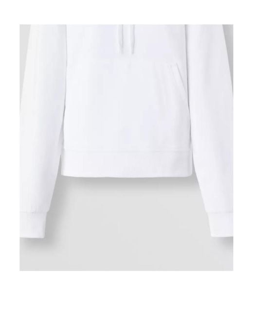 Burberry White Printed Hooded Hoodie Hoodie