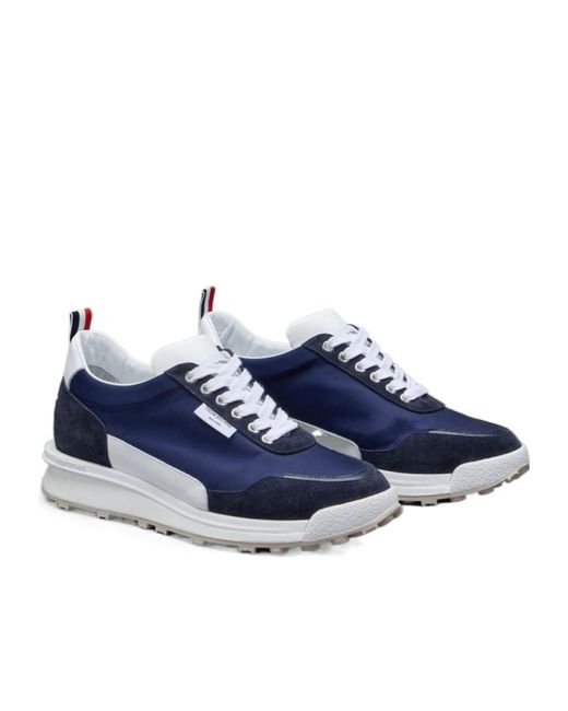 Thom Browne Blue Alumni Lace-Up Sneakers for men