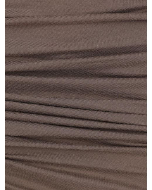 Rick Owens Brown Asymmetrical Maxi Skirt