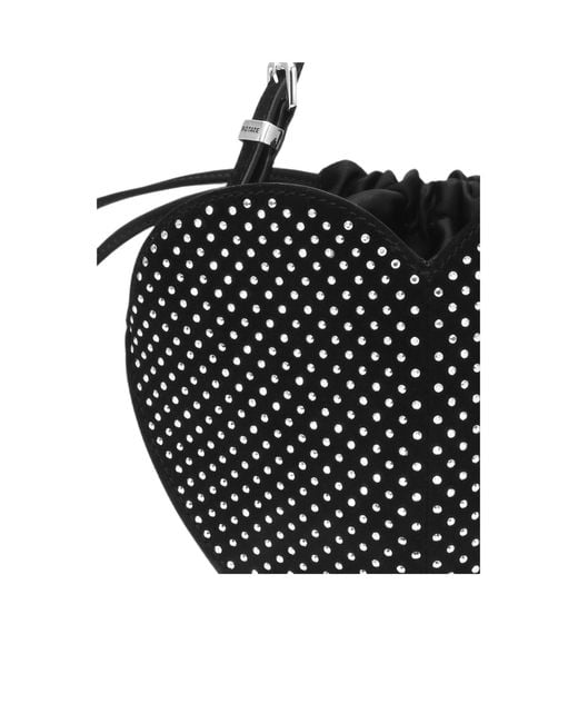 ROTATE BIRGER CHRISTENSEN Black Heart-Shaped Shoulder Bag