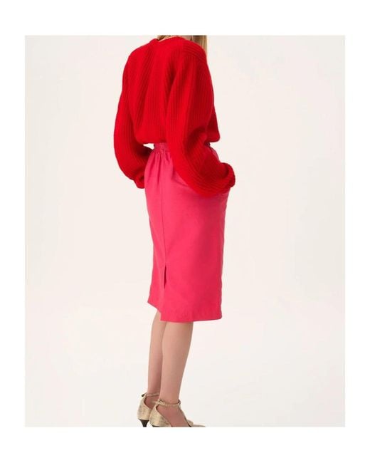 Chloé Red Rd Ls Logo Jumper