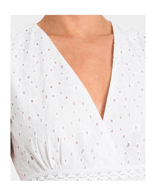 Twinset White Broderie Sleeveless Maxi Dress