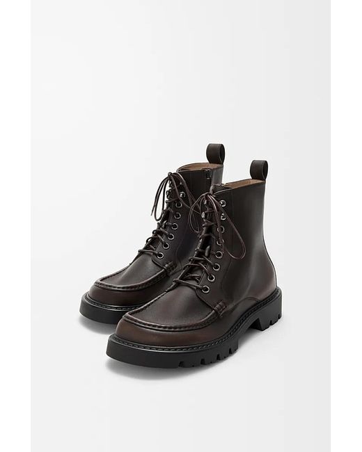 Loewe Black Sierra Lace-Up Ankle Combat Boots for men