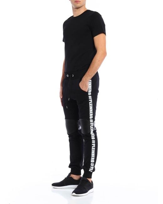 Philipp Plein Black Logo Detail Sweatpants for men
