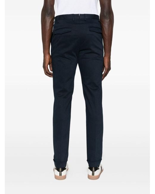 PT01 Blue Cuffed-Hem Chinos for men