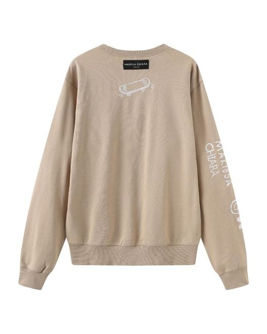 Marissa Chiara Natural Crew Neck Sweatshirt