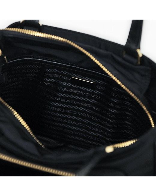 Prada Black Zippered Shoulder Bag