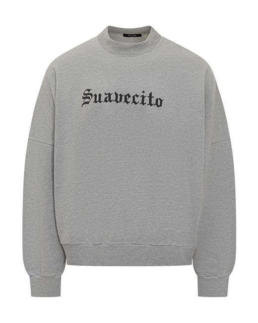 Willy Chavarria Gray Suavacito Logo Sweatshirt for men