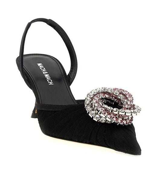 Mach & Mach Black Mach Mach Cosmic Slingback Pumps